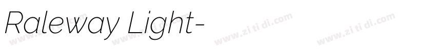 Raleway Light字体转换